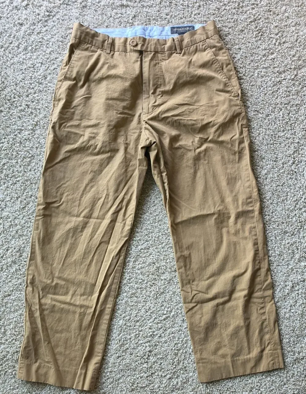 Banana Republic Beige Khaki Chino Pants - Men's Size 32 X 30 Stretch